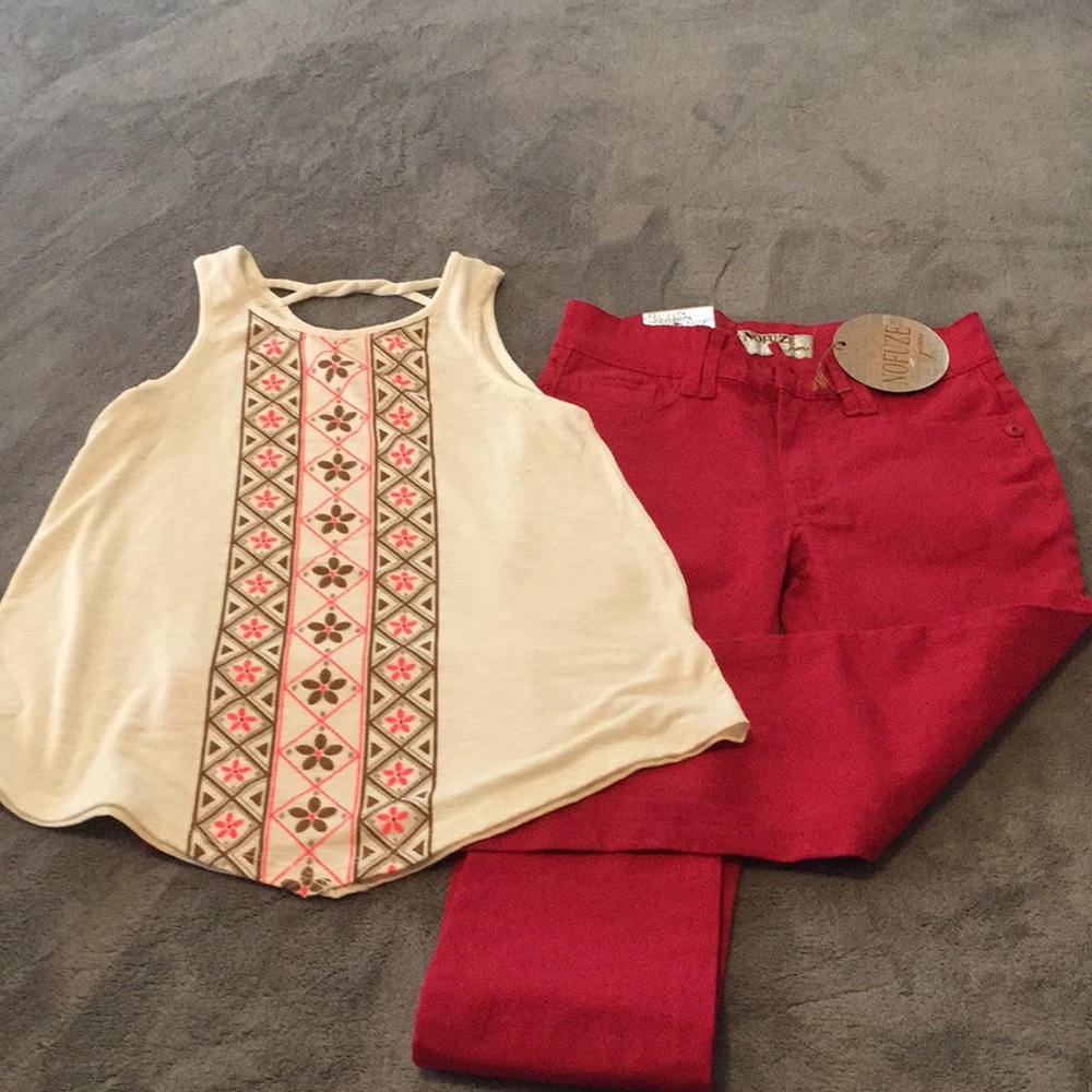 Tank and jeans kids size 7